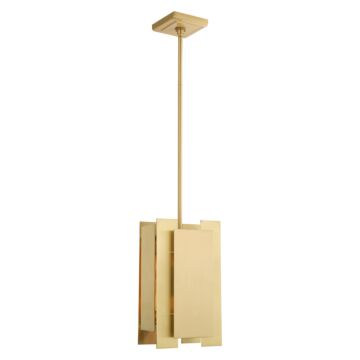 Varick 1-Light Mini Pendant in Satin Brass