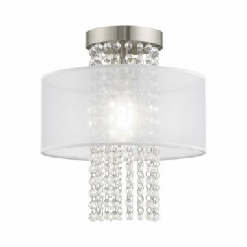Bella Vista 1-Light Ceiling Mount in Brushed Nickel