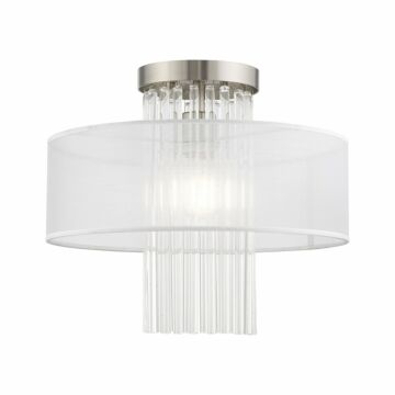 Alexis 1-Light Ceiling Mount in Brushed Nickel