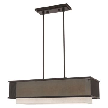 Braddock 3-Light Linear Chandelier in Bronze