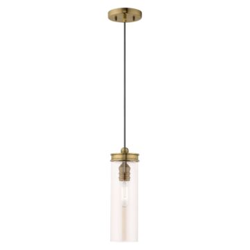 Devoe 1-Light Mini Pendant in Antique Brass