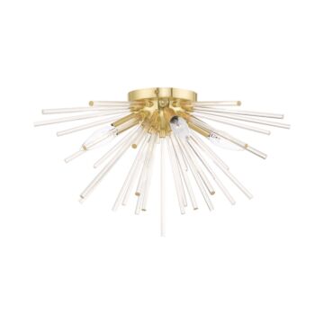 Utopia 4-Light Ceiling Mount in Satin Brass