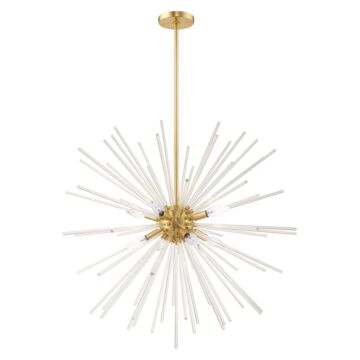 Utopia 8-Light Pendant in Satin Brass