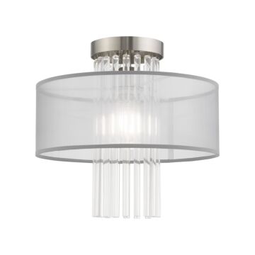 Alexis 1-Light Ceiling Mount in Brushed Nickel