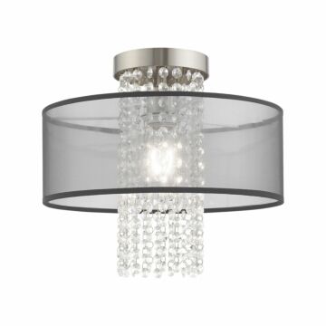 Bella Vista 1-Light Ceiling Mount in Brushed Nickel