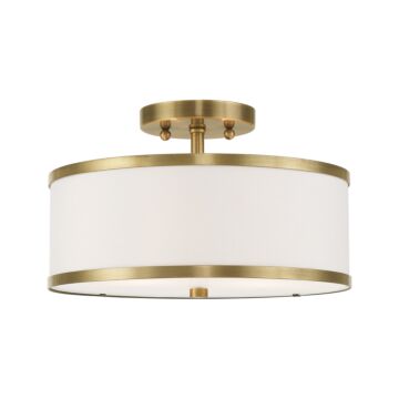 Park Ridge 2-Light Ceiling Mount in Antique Brass