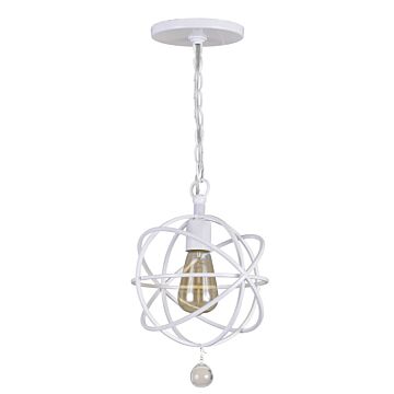 Solaris One Light Pendant in Wet White by Crystorama