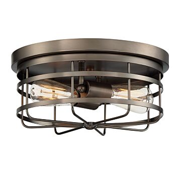 Anson 2-Light Flushmount in Satin Copper Bronze