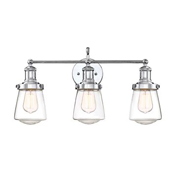 Taylor 3-Light Bathroom Vanity Light Bar in Chrome