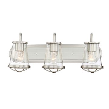Darby 3-Light Bathroom Vanity Light Bar in Satin Platinum