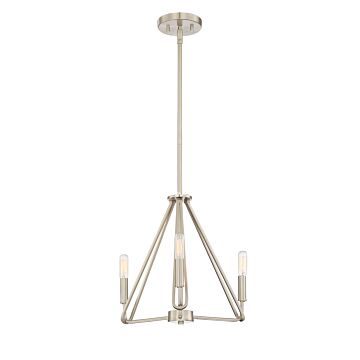 Uptown 3-Light Pendant in Satin Platinum