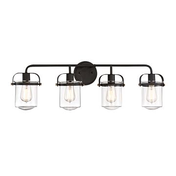 Jaxon 4-Light Bathroom Vanity Light Bar in Oil Rubbed Bronze