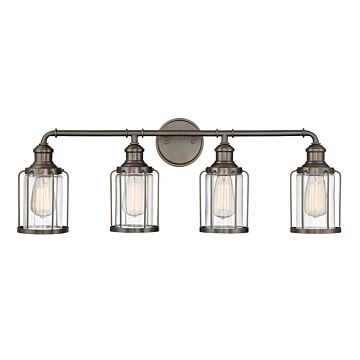 Anson 4-Light Bathroom Vanity Light Bar in Satin Copper Bronze