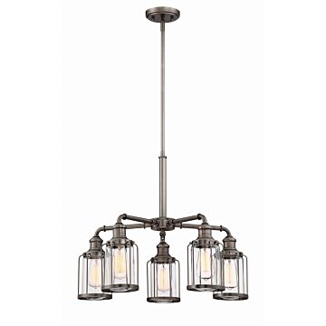 Anson 5-Light Chandelier in Satin Copper Bronze