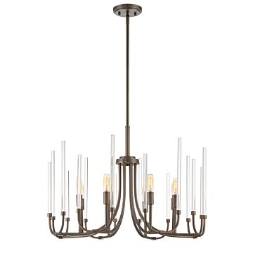 Laretto 8-Light Chandelier in Satin Copper Bronze
