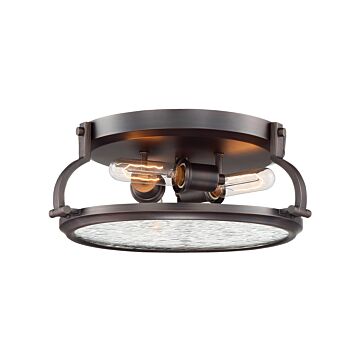 Eaton 3-Light Flushmount in Satin Copper Bronze