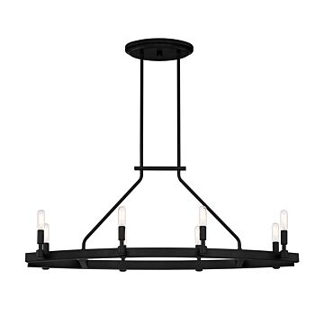 Fiora 8-Light Linear Chandelier in Black