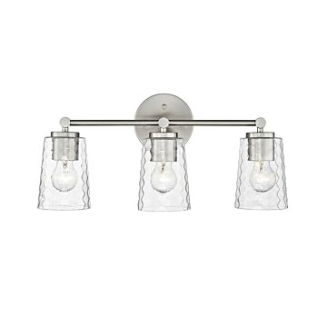 Ashli Three Light Vanity in Brushed Nickel by Millennium