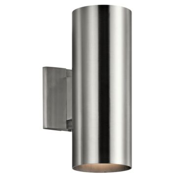 No Family Two Light Outdoor Wall Mount in Brushed Aluminum by Kichler