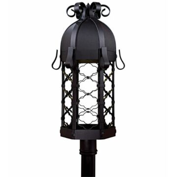 The Great Outdoors Montalbo 28 Inch Outdoor Post Light in Black