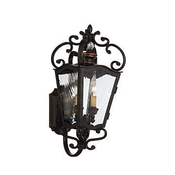 Brixton Ivy Two Light Outdoor Lantern in Terraza Village Aged Patina by Minka Lavery