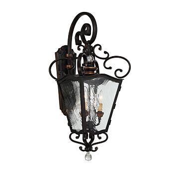 Brixton Ivy Three Light Outdoor Lantern in Terraza Village Aged Patina by Minka Lavery
