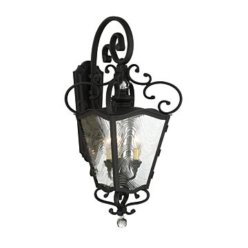 Brixton Ivy Three Light Outdoor Lantern in Coal W Honey Gold Highlight by Minka Lavery