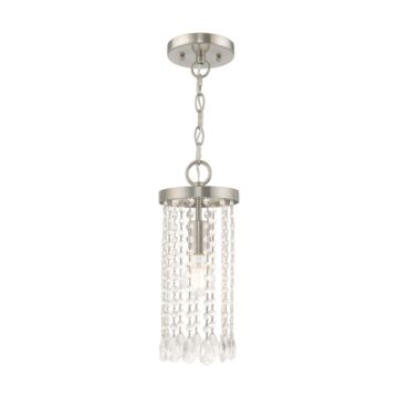 Elizabeth 1-Light Mini Pendant in Brushed Nickel