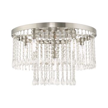 Elizabeth 6-Light Ceiling Mount in Brushed Nickel
