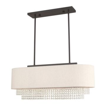 Carlisle 3-Light Linear Chandelier in English Bronze