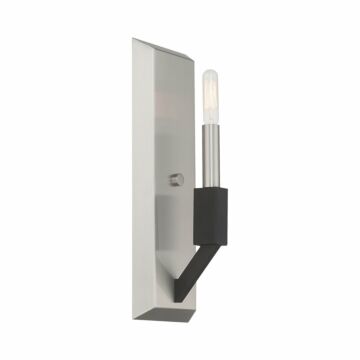 Beckett 1-Light Wall Sconce in Brushed Nickel & Black