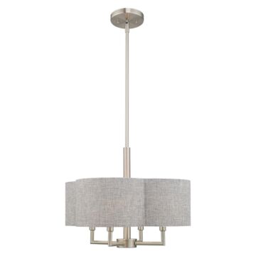 Kalmar 4-Light Pendant in Brushed Nickel