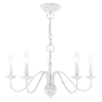 Windsor 5-Light Chandelier in Antique White