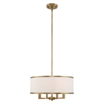Park Ridge 4-Light Pendant in Antique Brass