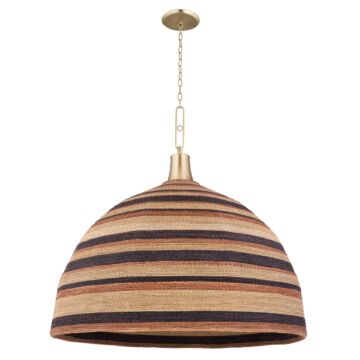 Lido Beach 1-Light Pendant in Aged Brass