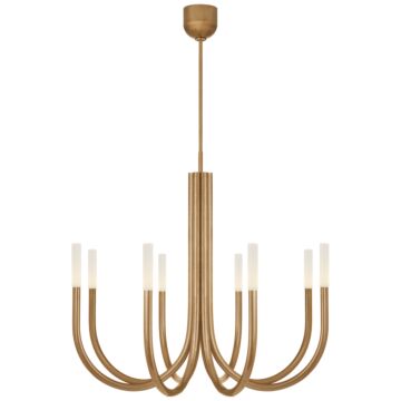 Rousseau LED Chandelier in Antique-Burnished Brass by Visual Comfort Signature