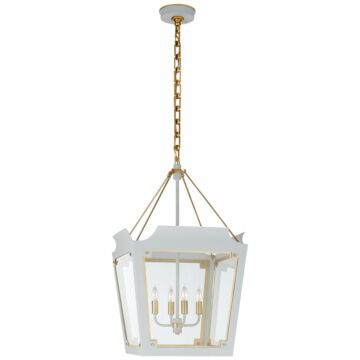 Caddo  Lantern in Soft Whiteith Gild by Visual Comfort Signature
