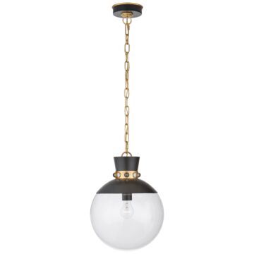 Lucia  Pendant in Matte Blackith Gild by Visual Comfort Signature
