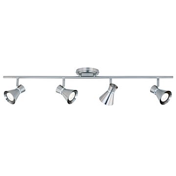 Alto 4-Light LED Directional Ceiling Light in Brushed Nickel and Chrome