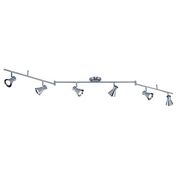 Alto 6-Light LED Swing Directional Ceiling Light in Brushed Nickel and Chrome