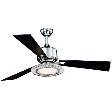 Clara 1-Light 52" Hanging Ceiling Fan in Brushed Nickel