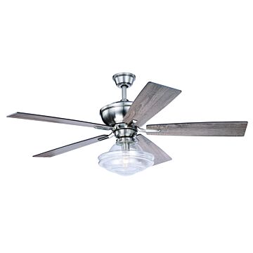 Huntley 1-Light 52" Hanging Ceiling Fan in Satin Nickel