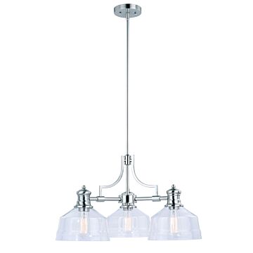 Beloit 3-Light Chandelier in Satin Nickel