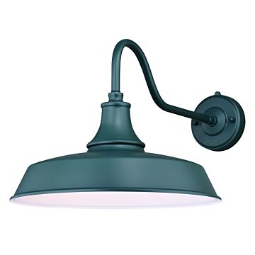 Dorado 1-Light Outdoor Wall Mount in Hunter Green and White