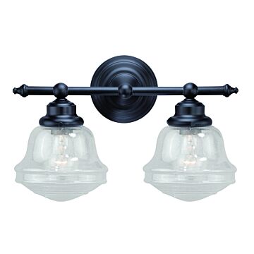 Huntley 2-Light Bathroom Vanity Light in Oil Rubbed Bronze