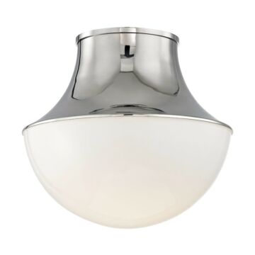 Lettie One Light Flush Mount in Polished Nickel by Hudson Valley