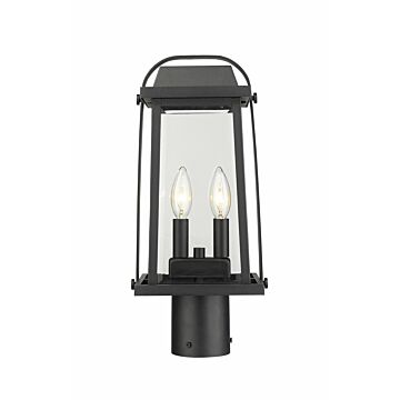 Millworks Outdoor Post Mount Fixture in Black by Z-Lite