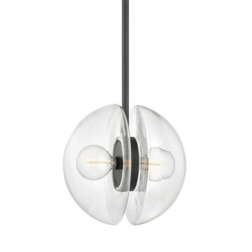 Kert 2-Light Pendant in Black Brass
