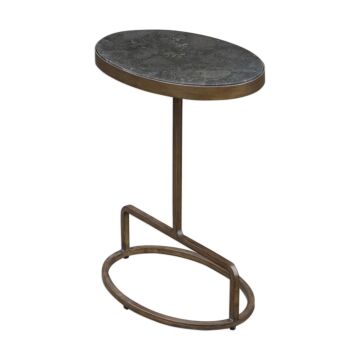 Jessenia Accent Table in Antiqued Brushed Gold by Uttermost