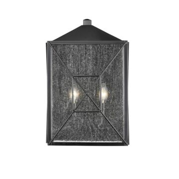 Caswell Two Light Outdoor Wall Sconce in Powder Coated Black by Millennium
